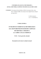 Fundamente teoretice și metodologice ale adaptării politicilor educaționale din Republica Moldova la cadrul legal european: Rezumatul tezei de doctor în științele educației